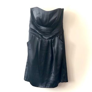 David’s Bridal Short Charmeuse Dress Ruched Waist